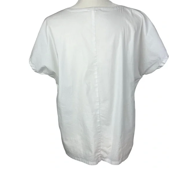 Eileen Fisher White Organic Cotton Boxy Top - Picture 5 of 7